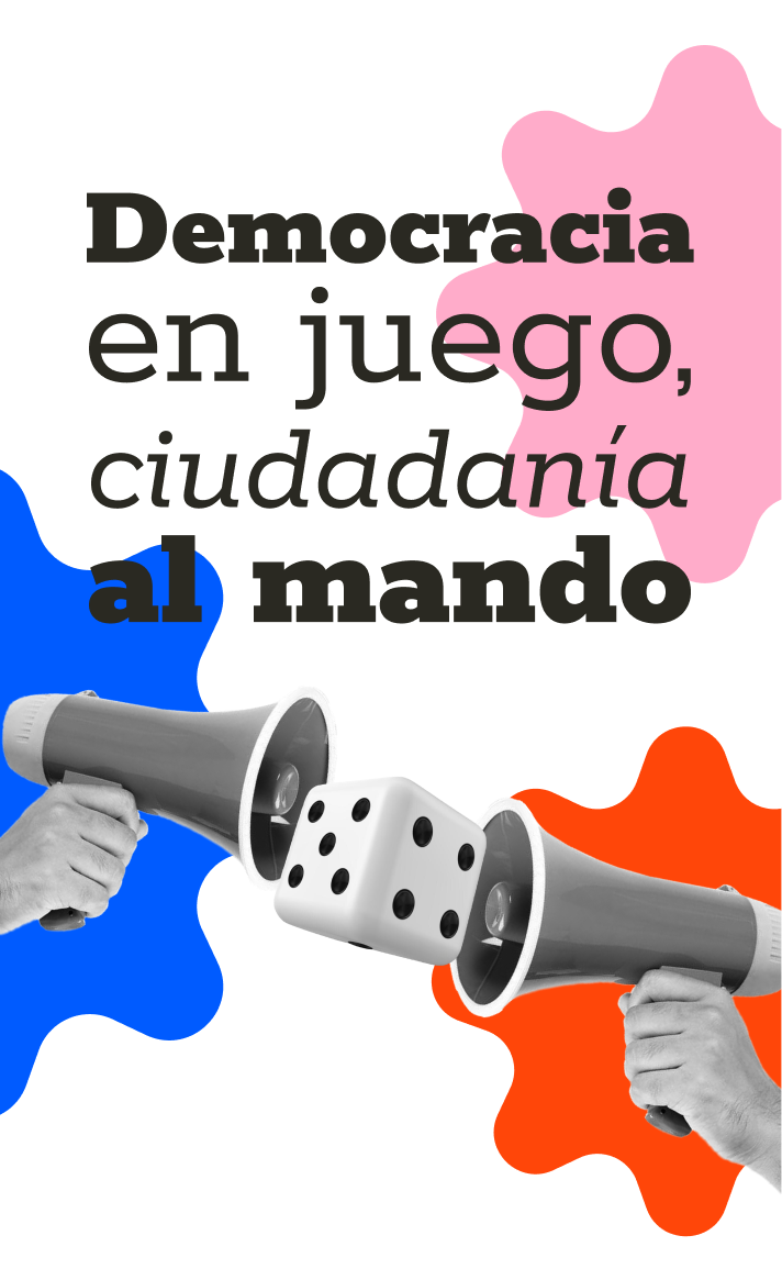 Imagen de portada con el mensaje 'Democracia en juego, ciudadanía al mando'